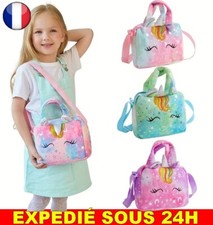 ✅ Sac à Main Bandoulière Fille Idée Cadeau Enfant Pochette Licorne Rose Enfants