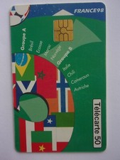 CARTE TELEPHONIQUE FRANCE 98 Le monde de la coupe 50 unités