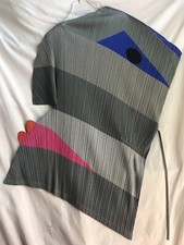 Ikko Tanaka x Issey Miyake Pleats Please Blue Face Dress Size 3