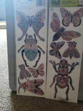 METALLIC colored BUGS wall