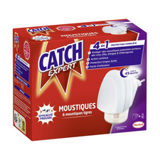 CATCH EXPERT Diffuseur Éléc. Anti-Moustique & Tigres 4 en 1 + Recharge 45 Nuits