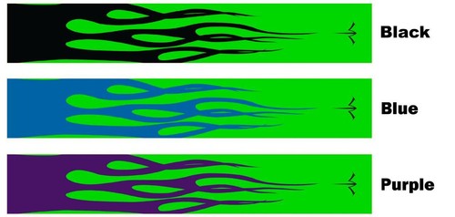 White water archery flames - white, hot