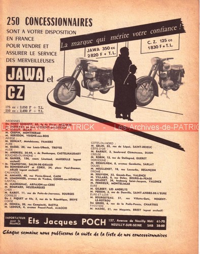 Publicité jawa 350 - publicité,