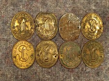 8 anciennes plaques de machine à coudre Singer objets publicitaires anciens