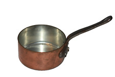 PETITE CASSEROLE EN CUIVRE ETAME SAUCIERE VERSEUSE de 12 cm de diamètre, H 6 cm