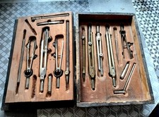 Ancienne boite compas - boite,