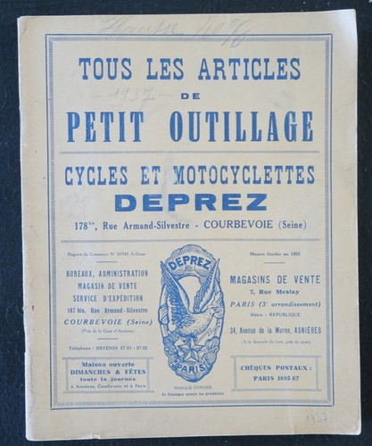 Catalogue 1937 cycles - catalogue,