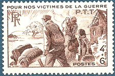 FRANCE - N° 737 - 20 EX - VICTIMES DE GUERRE PTT -  NEUFS SANS CHARNIÈRE -