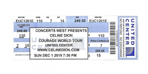 Rare ticket billet concert - rare,