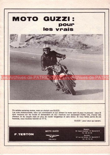 Publicité moto guzzi 750 - v7,