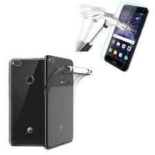 Pour Huawei P8 lite 2017 Coque en Gel Silicone Transparent + 1 verre trempé