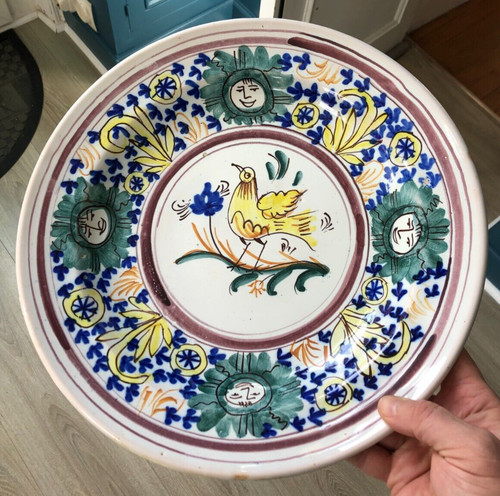 Bau plat faïence oiseau - bau,
