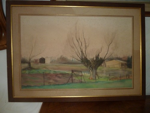 Tableaux paysage ancien signé - tableaux,