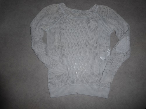 Pull maille ajourée gris