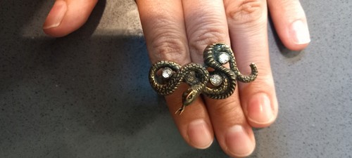Bague serpent réglable