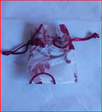 Lot de 6 Sachets Dragées Mariage (Rouge & Blanc)