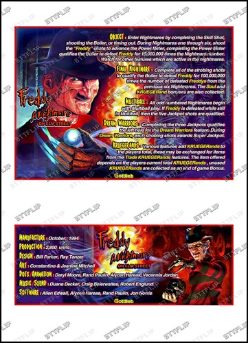 Gottlieb freddy nightmare 1994 - gottlieb,