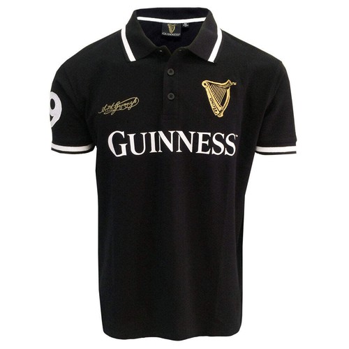 Guinness men black polo - guinness,
