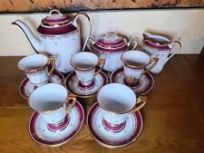 Service à café porcelaine Chauvigny Limoges FD Deshoulières Fernand France