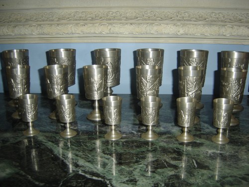 Gobelets étain de style - étain,