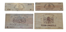 Lot de 4 façades / estampes bois caisse vin 16