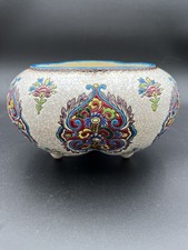 Cache-pot en faïence émaillée fin XIXe, style émaux de Longwy - 648003