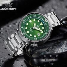 Montre de Plongée Automatique ADDIESDIVE Pour Homme Couleur Green Silver
