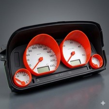 Kit anneaux compteur rouge - rouge, vw