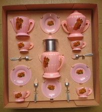 ANCIEN JOUET UNE DINNETTE de POUPEE SERVICE A CAFE 1950 NEUVE en celluloïd