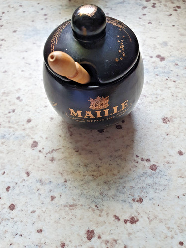 Ancien pot moutardier maille - pot,