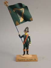 PLOMB FIGURINES D ARTISTES G.RENAUD  PORTE-DRAPEAU Rgt IRLANDAIS 1811