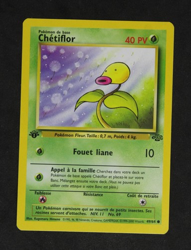 Carte pokemon chétiflor - carte,