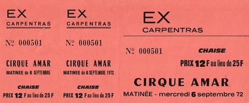 Circus tickets and - tickets,