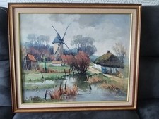 Peinture "Lucien CHENU" Tableau ancien Huile Sur Toile