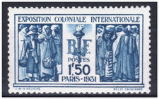 Timbre de France Poste 1931 Exposition coloniale N° 274 Neuf * Cote 50 €