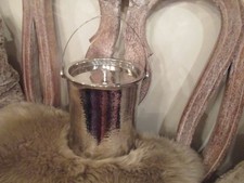 Metal Hammered Ice Bucket. Pre-owned. NICE!!