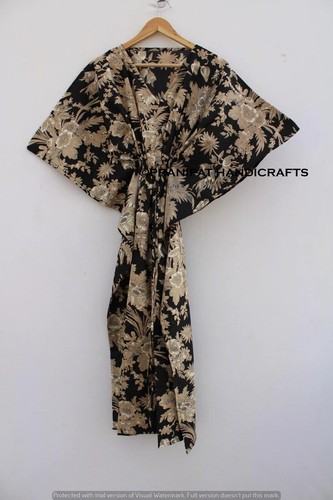 Robe longue maxi caftan noire