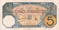 5 Francs - Dakar - 01-09-1932