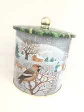 Boîte à biscuits ancienne en métal ronge neige Nöel collection Vide