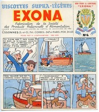 BUVARD PUBLICITAIRE BISCOTTES EXONA / BANDE DESSINEE N° 4