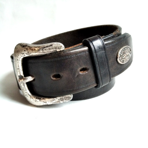 Chevignon ceinture cuir noir - cuir,