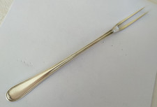 ANCIENNE FOURCHETTE DE SERVICE 2 DENTS PIQUE A VIANDE ARGENT MASSIF FILET