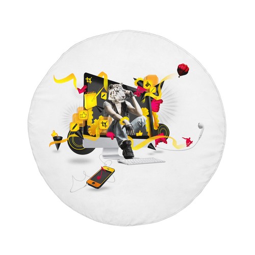 Serviette plage ronde - plage,