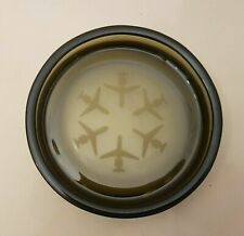 Vide poche coupelle cendrier verre fumé vintage décor avions