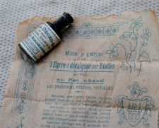 boite et son flacon d encre a décalquer en bleu au fer chaud j.m paillard paris