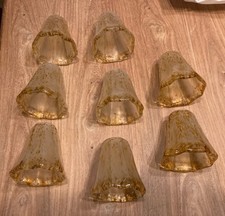 Lot Ancien Globe verre de Clichy  Tulipe abat jour art déco Marbré Lampe Lustre