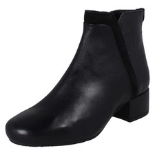 Bottes Cheville En Cuir Noir