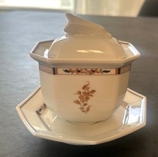 Sucrier Porcelaine Limoges Coquet Forme Lotus "AMBASSADE"