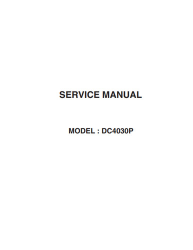 Janome model dc4030p service - model,
