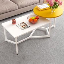 Table basse basse 2 étagères